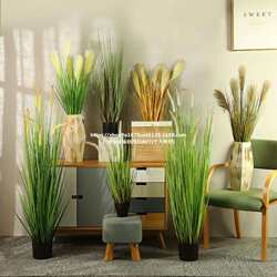 Simulated reed artificial reed grass fake plants shopping mall home decoration onion dog tail grass simulated green plants Simulated reed artificial reed grass fake plants shopping mall home decoration onion dog tail grass simulated green plants