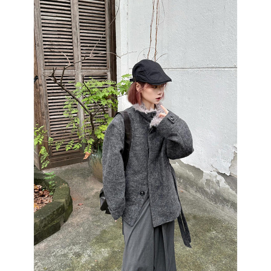 wool Italian handmade twill ring yarn fashionable cold-resistant strap-up woolen coat mid-length woolen coat women
wool Italian handmade twill ring yarn fashionable cold-resistant strap-up woolen coat mid-length woolen coat women