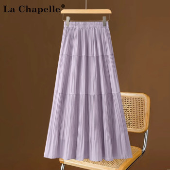 Chiffon A-line skirt mid-length cake pleated skirt 
Chiffon A-line skirt mid-length cake pleated skirt