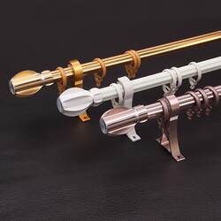 Excellent thick aluminum alloy Roman rod silent curtain rod single rod double rod curtain track rod bracket accessories Excellent thick aluminum alloy Roman rod silent curtain rod single rod double rod curtain track rod bracket accessories