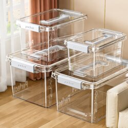 Japan Uneco Portable Thickened Transparent Household Storage Box Storage Container for Toys, Snacks, Food, Books Storage Box Japan Uneco Portable Thickened Transparent Household Storage Box Storage Container for Toys, Snacks, Food, Books Storage Box