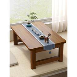Bay window small table folding kang table household solid wood tatami table small coffee table bed study desk low table Bay window small table folding kang table household solid wood tatami table small coffee table bed study desk low table