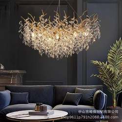 Luxury crystal lamp simple and atmospheric French Italian living room lamp American branch light luxury bedroom living room crystal chandelier Luxury crystal lamp simple and atmospheric French Italian living room lamp American branch light luxury bedroom living room crystal chandelier