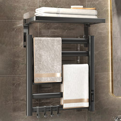 Constant temperature electric heated towel rack for home bathroom without punching, heating and drying, bathroom storage rack, towel rack, wall-mounted Constant temperature electric heated towel rack for home bathroom without punching, heating and drying, bathroom storage rack, towel rack, wall-mounted