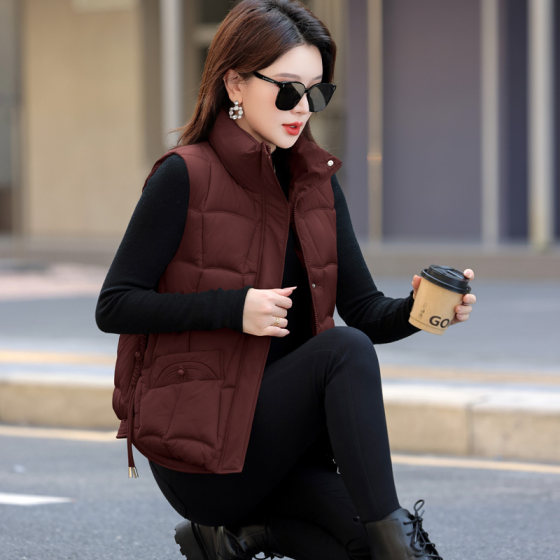 2025 new short vest for women autumn and winter new fashionable stand collar for women's vest horse clip hatless cotton vest
2025 new short vest for women autumn and winter new fashionable stand collar for women's vest horse clip hatless cotton vest