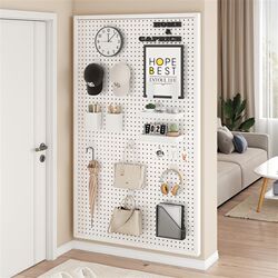 Hot-selling hole board storage rack thickened wall storage rack dormitory home storage and finishing wall hanging board stainless steel exhibition Hot-selling hole board storage rack thickened wall storage rack dormitory home storage and finishing wall hanging board stainless steel exhibition