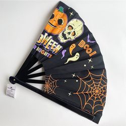 Glow-in-the-dark plastic cloth-covered folding fan, craft gift advertising fan, dance fan, kung fu cloth-covered fan, new product Glow-in-the-dark plastic cloth-covered folding fan, craft gift advertising fan, dance fan, kung fu cloth-covered fan, new product