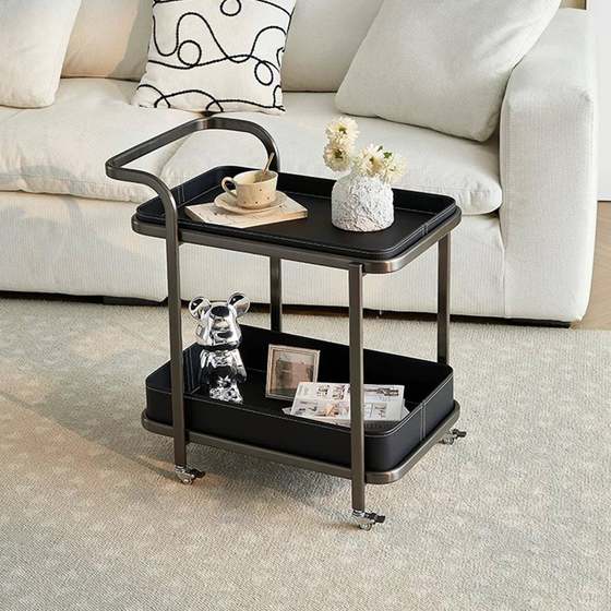 Ness/French covered saddle leather mobile cart side table coffee table living room stainless steel angle table wheel storage rack
Ness/French covered saddle leather mobile cart side table coffee table living room stainless steel angle table wheel storage rack