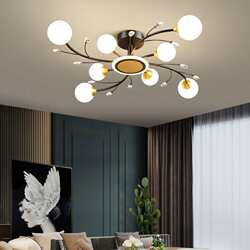 Nordic creative personality magic bean molecular lamp for home living room restaurant bar chandelier cross-border branch crystal lamp Nordic creative personality magic bean molecular lamp for home living room restaurant bar chandelier cross-border branch crystal lamp
