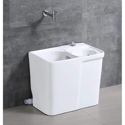Supply of ceramic mop pool with wringing water nest, mop bucket, wringing bucket, Taiwan controlled mop basin, optional left and right rows Supply of ceramic mop pool with wringing water nest, mop bucket, wringing bucket, Taiwan controlled mop basin, optional left and right rows