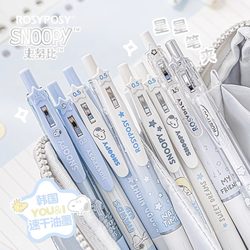 Rosyposy Snoopy Gel Pen Quick-Drying Smooth High-Quality ins Style Black Pen Signature Pen for Students 4-Pack Black Pen for Practice Questions and Note-Taking with Retractable Black Ink Refill Rosyposy Snoopy Gel Pen Quick-Drying Smooth High-Quality ins Style Black Pen Signature Pen for Students 4-Pack Black Pen for Practice Questions and Note-Taking with Retractable Black Ink Refill