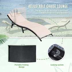 Nordic outdoor rattan lounge chair combination simple casual modern rattan lounge chair folding chair set garden chair Nordic outdoor rattan lounge chair combination simple casual modern rattan lounge chair folding chair set garden chair