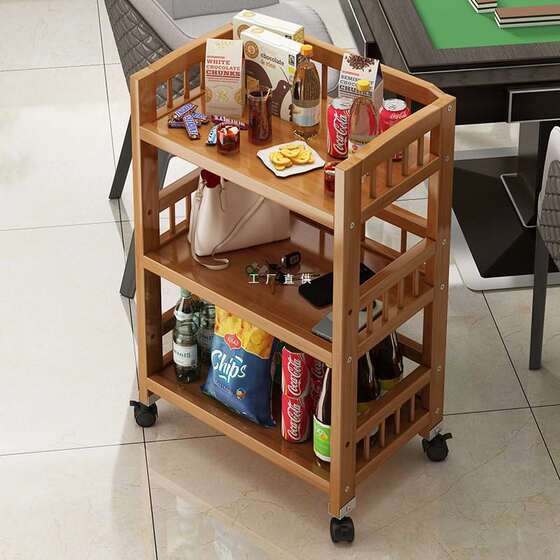 Bring wheels can move small cart a solid wood coffee table, a small tea stand on the side of the sofa, a multi -function stand on the side of the sofa Bring wheels can move small cart a solid wood coffee table, a small tea stand on the side of the sofa, a multi -function stand on the side of the sofa