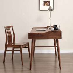 North American black walnut desk all solid wood modern simple log home double computer desk writing desk office desk North American black walnut desk all solid wood modern simple log home double computer desk writing desk office desk