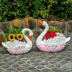 Large Outdoor Swan Flower Pot, Creative Courtyard Balcony Layout, Large Outdoor Garden Kindergarten Art Decoration Ornaments Large Outdoor Swan Flower Pot, Creative Courtyard Balcony Layout, Large Outdoor Garden Kindergarten Art Decoration Ornaments