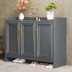 Outdoor All-Aluminum Shoe Cabinet for Home Entrance, Waterproof and Sun-Proof, Modern Courtyard Large-Capacity Balcony Storage Cabinet, Ultra-Thin Outdoor All-Aluminum Shoe Cabinet for Home Entrance, Waterproof and Sun-Proof, Modern Courtyard Large-Capacity Balcony Storage Cabinet, Ultra-Thin