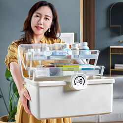 Thickened large medicine box for home use large-capacity medicine box household medicine storage box multi-layer extra large classification medicine box Thickened large medicine box for home use large-capacity medicine box household medicine storage box multi-layer extra large classification medicine box