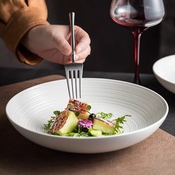 Plate Dish for Home Use 2025 New Model Ceramic Salad Bowl with a High-End Feel 8inch Deep Plate with a High-End Underglaze Color Design Plate Dish for Home Use 2025 New Model Ceramic Salad Bowl with a High-End Feel 8inch Deep Plate with a High-End Underglaze Color Design