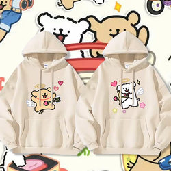 Malzis Line Puppy Joint Sweatshirt Women's Hooded Autumn Secondary Peripheral Clothes Couple Loose Outwear Malzis Line Puppy Joint Sweatshirt Women's Hooded Autumn Secondary Peripheral Clothes Couple Loose Outwear