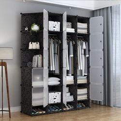 W8 Simple Wardrobe Assembly Fabric Storage Cabinet Bedroom Rental Detachable Plastic Cloth Wardrobe Economical Storage W8 Simple Wardrobe Assembly Fabric Storage Cabinet Bedroom Rental Detachable Plastic Cloth Wardrobe Economical Storage