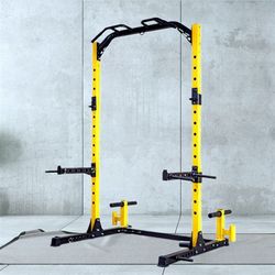 Multifunctional open squat rack commercial half-frame bench press H free squat rack home fitness equipment private Multifunctional open squat rack commercial half-frame bench press H free squat rack home fitness equipment private