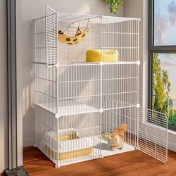 Cat Cage for Home Use, Kitten Villa with Extra Large Free Space, Encrypted Cat House with Two or Three Floors, Small Cat House Nest Cat Cage for Home Use, Kitten Villa with Extra Large Free Space, Encrypted Cat House with Two or Three Floors, Small Cat House Nest