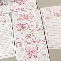 Japanese line butterfly high-looking ins wind letter letter set student graduation season handwritten letter raft to send gifts Japanese line butterfly high-looking ins wind letter letter set student graduation season handwritten letter raft to send gifts