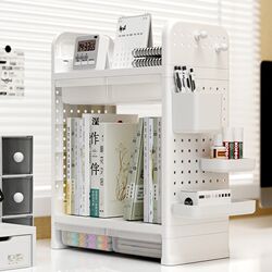 Desktop hole board storage box storage rack student desk stationery drawer desk mini punch-free organizing rack Desktop hole board storage box storage rack student desk stationery drawer desk mini punch-free organizing rack