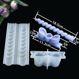 Aromatherapy candle bow candlestick base plaster ornament spiral pattern long rod wax silicone mold diy material 
Aromatherapy candle bow candlestick base plaster ornament spiral pattern long rod wax silicone mold diy material