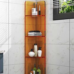 Living room corner cabinet triangular corner cabinet bathroom shelf acrylic floor multi-layer bathroom Z toilet corner Living room corner cabinet triangular corner cabinet bathroom shelf acrylic floor multi-layer bathroom Z toilet corner