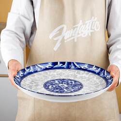 Blue and White Porcelain Plates, Household Ceramic Underglaze Color Rice Plates, 2024 New Model, Hotel Tableware, Large Plates for Commercial Use Blue and White Porcelain Plates, Household Ceramic Underglaze Color Rice Plates, 2024 New Model, Hotel Tableware, Large Plates for Commercial Use