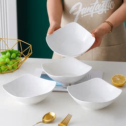Four-Corner Plate Creative Ceramic Tableware 2024 New Fruit Salad Bowl Household Dish Plate Soup Bowl Four-Corner Plate Creative Ceramic Tableware 2024 New Fruit Salad Bowl Household Dish Plate Soup Bowl