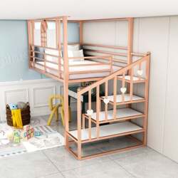 Children's bed, half-height bed, loft bed under the bed, loft, desk, integrated wardrobe, castle treehouse bed Children's bed, half-height bed, loft bed under the bed, loft, desk, integrated wardrobe, castle treehouse bed