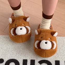 Anti-slip warm furry slippers home shoes Anti-slip warm furry slippers home shoes