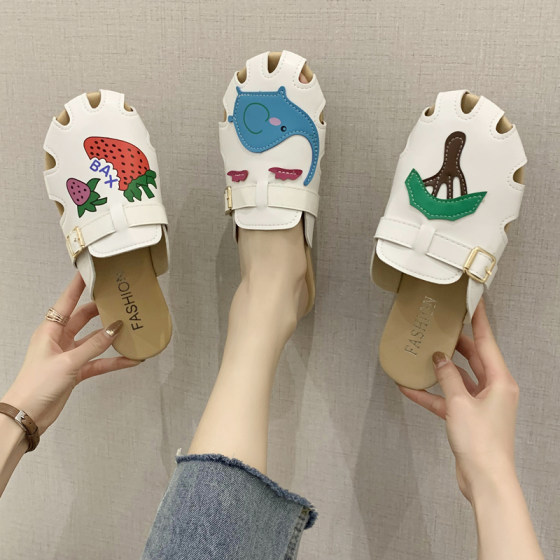 Internet celebrity half-slippers for women in summer fashion wear lazy flip-flops cartoon flat beach sandals shoes ins
Internet celebrity half-slippers for women in summer fashion wear lazy flip-flops cartoon flat beach sandals shoes ins