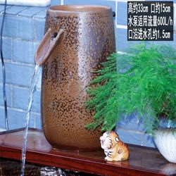 Large ceramic pot running water filtration ecological fish farming low-absorbing pump retro hydroponic basin waterfall fish tank ornament high Large ceramic pot running water filtration ecological fish farming low-absorbing pump retro hydroponic basin waterfall fish tank ornament high