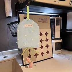 Spring tulip polka dot hand towel hanging cute bathroom absorbent towel kitchen coral velvet handkerchief portable Spring tulip polka dot hand towel hanging cute bathroom absorbent towel kitchen coral velvet handkerchief portable