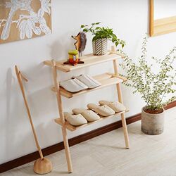 Japanese-style shoe storage rack solid wood simple multi-layer door entrance entrance multi-functional small apartment shoe rack Japanese-style shoe storage rack solid wood simple multi-layer door entrance entrance multi-functional small apartment shoe rack