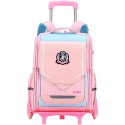 Trolley schoolbag primary school girl 1-3-5 grade 2 large capacity load-reducing climbing stairs six-wheel children's drag backpack boy Trolley schoolbag primary school girl 1-3-5 grade 2 large capacity load-reducing climbing stairs six-wheel children's drag backpack boy