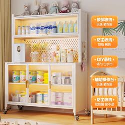 Baby feeding table storage cabinet baby supplies storage rack floor-mounted multi-layer multi-function large-capacity storage cabinet Baby feeding table storage cabinet baby supplies storage rack floor-mounted multi-layer multi-function large-capacity storage cabinet