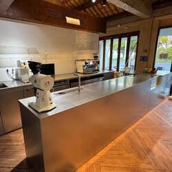304 stainless steel solid countertop sink integrated cabinet countertop anti-scratch kitchen island stove countertop custom-made 304 stainless steel solid countertop sink integrated cabinet countertop anti-scratch kitchen island stove countertop custom-made