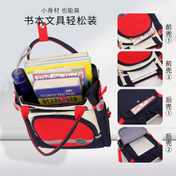 Tutorial bag for primary school students, printed school bag, tutoring bag for children, Oxford cloth handbag, cross-body art bag, double shoulder Tutorial bag for primary school students, printed school bag, tutoring bag for children, Oxford cloth handbag, cross-body art bag, double shoulder