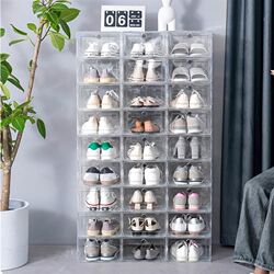 Transparent plastic thickened shoe box home shoe storage box drawer-type shoe cabinet shoe rack dust-proof and moisture-proof shoe wall Transparent plastic thickened shoe box home shoe storage box drawer-type shoe cabinet shoe rack dust-proof and moisture-proof shoe wall