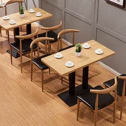 Fast Food Tables and Chairs, Snacks, Milk Tea, Catering, Cafes, Canteens, Barbecue, Desserts, Solid Wood Commercial Restaurant Table and Chair Sets Fast Food Tables and Chairs, Snacks, Milk Tea, Catering, Cafes, Canteens, Barbecue, Desserts, Solid Wood Commercial Restaurant Table and Chair Sets