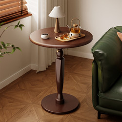 Sofa Side Table Solid Wood Movable Small Table Living Room Small Coffee Table Round Table Bedside Table French Balcony Small Tea Table Sofa Side Table Solid Wood Movable Small Table Living Room Small Coffee Table Round Table Bedside Table French Balcony Small Tea Table
