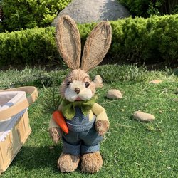 Straw Rabbit Pastoral Kindergarten Environment Decoration Forest-Themed Decorative Plant Corner Home Store Ornaments Artificial Mushroom Props Straw Rabbit Pastoral Kindergarten Environment Decoration Forest-Themed Decorative Plant Corner Home Store Ornaments Artificial Mushroom Props