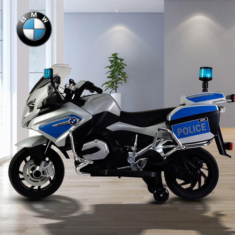 Chi Lok Bo BMW Police Electric Ride-On Motorcycle Kids 2-Seater