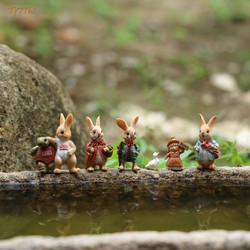 Miniature Turtle and Rabbit Resin Figurines, Realistic Animal Flower Pot Micro-Landscape Arrangement, Garden Window Decoration Miniature Turtle and Rabbit Resin Figurines, Realistic Animal Flower Pot Micro-Landscape Arrangement, Garden Window Decoration