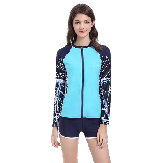 Tri-SABLE swimwear slightly fat girl covering meat is thin and split, conservative two-piece suit sunscreen professional surfing suit
Tri-SABLE swimwear slightly fat girl covering meat is thin and split, conservative two-piece suit sunscreen professional surfing suit