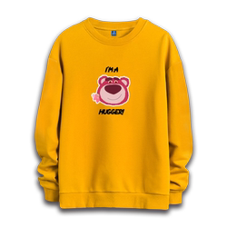 Disney Toy Story 3 Strawberry Bear Sports Warm Jacket Couple Customizable Round Neck Pullover Sweatshirt Disney Toy Story 3 Strawberry Bear Sports Warm Jacket Couple Customizable Round Neck Pullover Sweatshirt